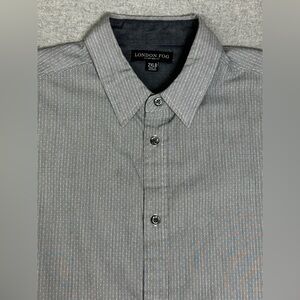 London Fog Shirt Mens‎ 2XL Short Sleeve Button Up Dress Casual Stripe Pattern